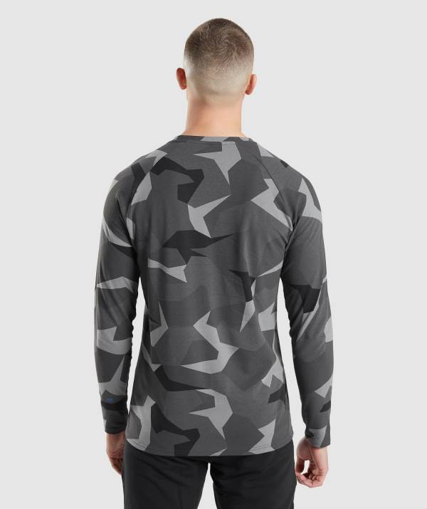 Panske Mikiny Gymshark Critical Long Sleeve Čierne | HS7809314